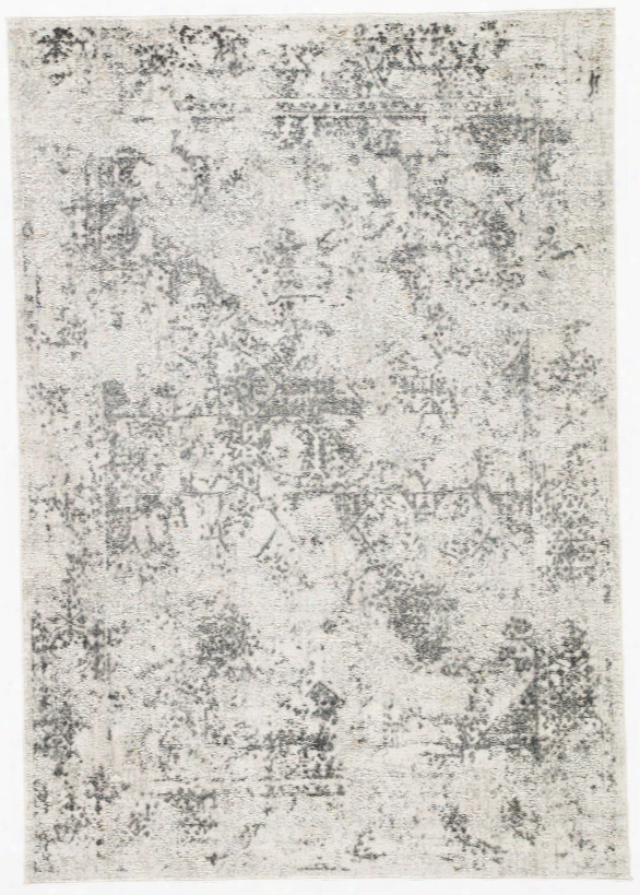 Yvie Abstract White & Gray Area Rug Design By Jaipur