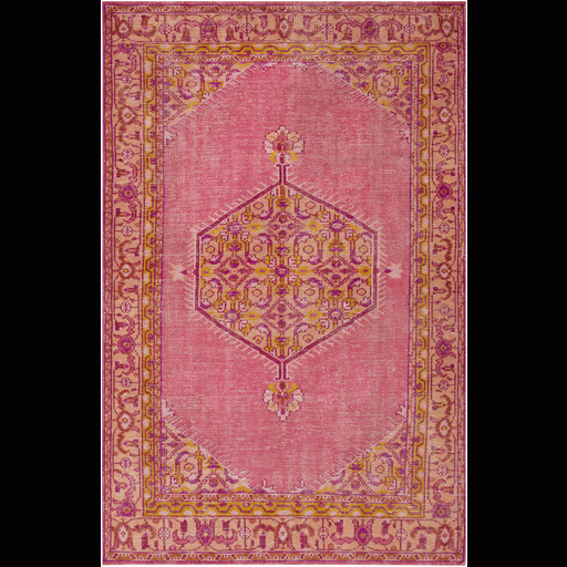 Zahra Burnt Orange & Hot Pink Rug Design By Surya