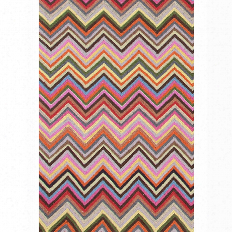 Zigzag Multi Micro Hooked Rug Design By Dash & Alber T