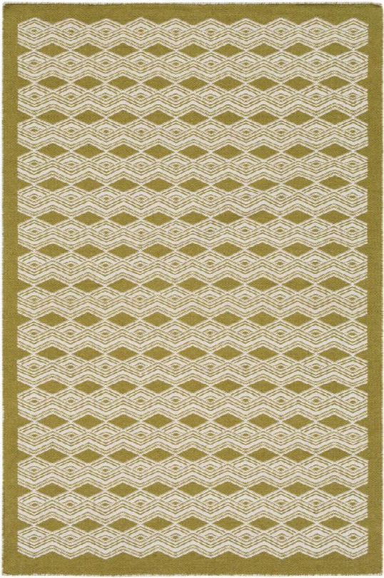 Agostina Rug In Lime And Cream Design  By Surya