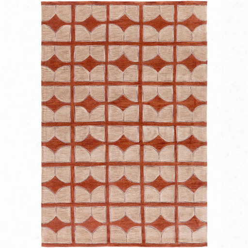 Alexandra Rug In Brown & Red Design By Surya