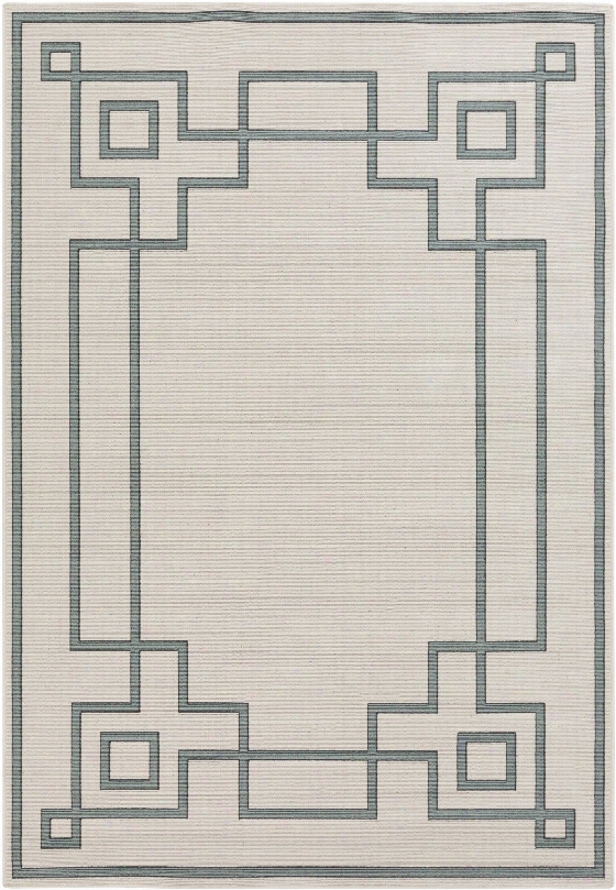 Alfresco Outdoor Rug In Cream & Sage Design By Surya