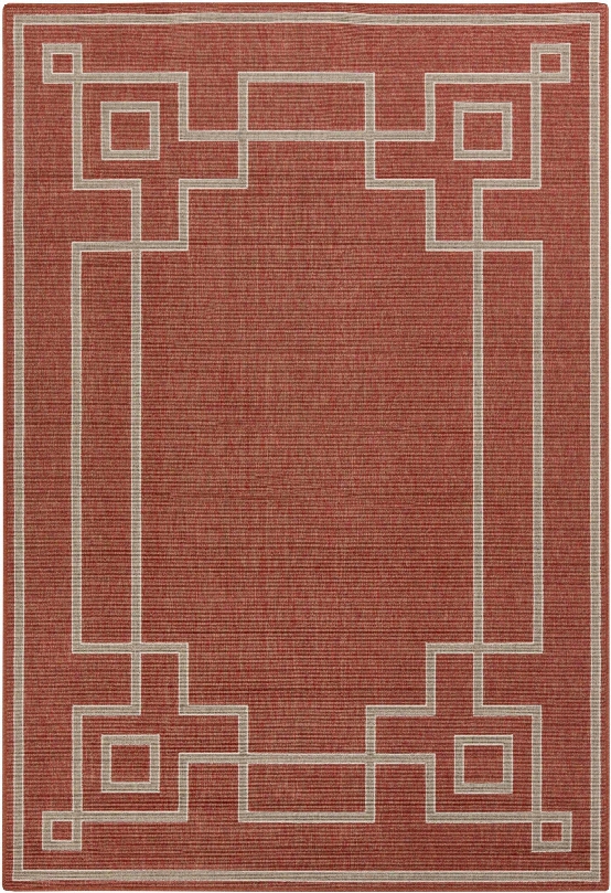 Alfresco Outdoor Rug In Rust && Camel Design By Surya