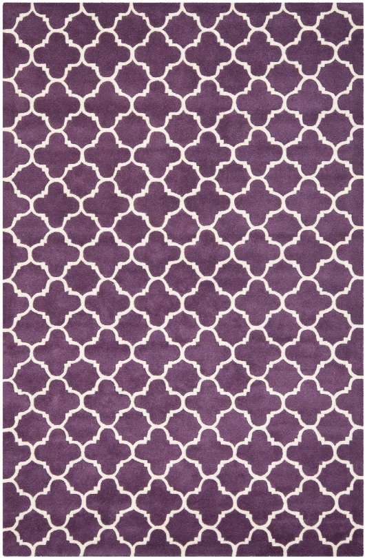 Chatham Rug In Purple & Ivory Design By Safavieh