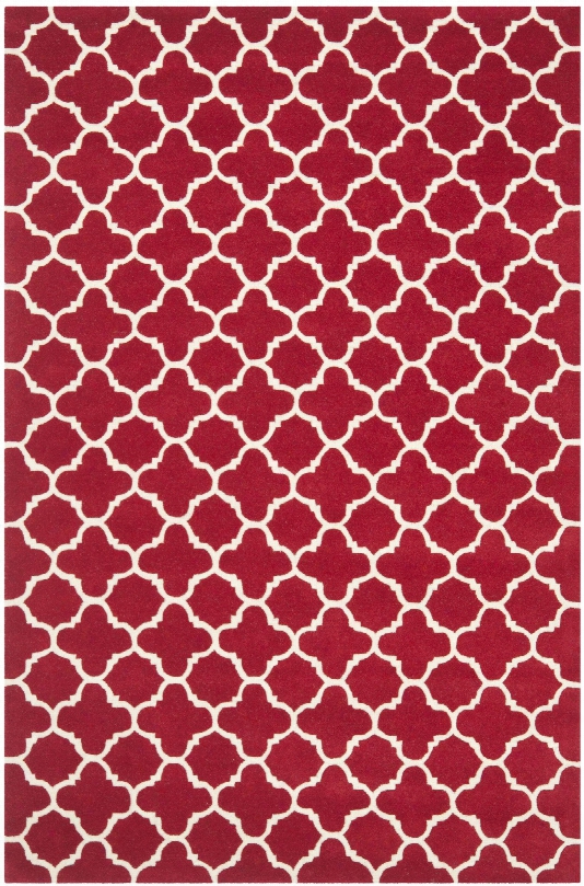 Chatham Rug In Red & Ivory Design By Safavieh