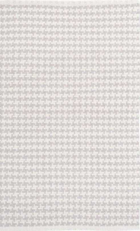 Checks Pearl Grey Woven Cotton Rug Design By Dash & Albert