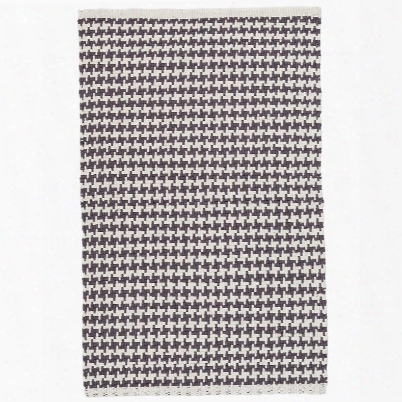 Checks Shale Woven Cotton Rug Design By Dash & Albert