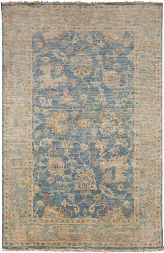 Cheshire Rug In Teal & Beige Design By Surya