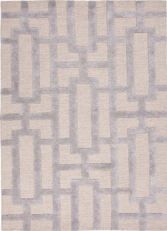 City Collection Dallas Rug In Silver Gray & Medium Gray Design By Jaipur