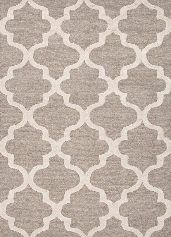 City Collection Miami Rug In Medium Gray & White Design By Jaipur