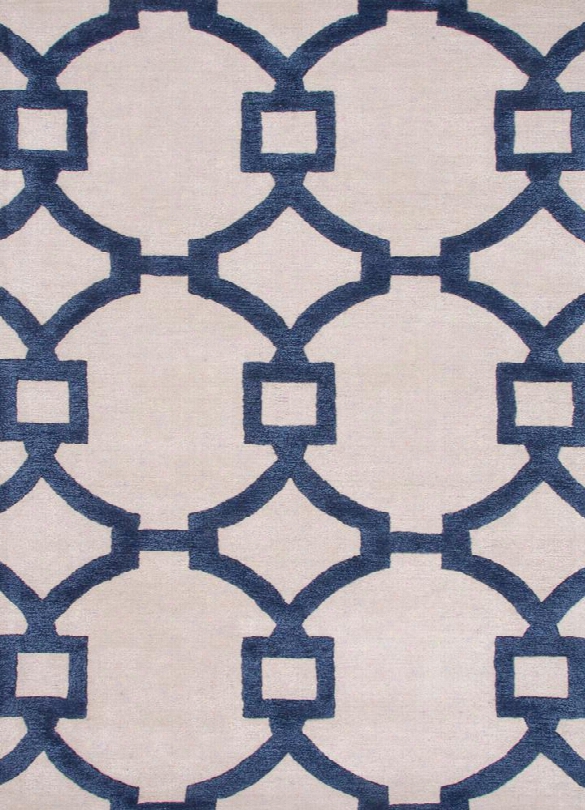 City Rug In Light Grey & Dark Denim Design By Jaipur