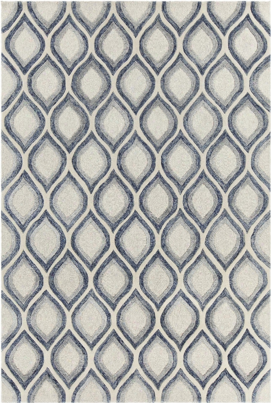 Clara Collection Hand-tufted Area Rug In White, Grey, & Blue Design By Chandra Rugs