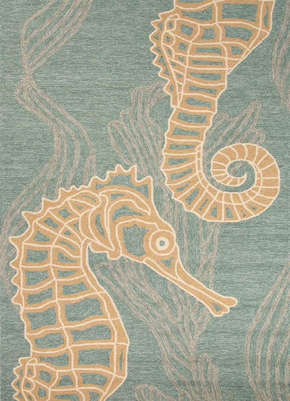 Coastal Living Collection Sea Horsing Around Rug In Light Blue Dsign By Jaipur