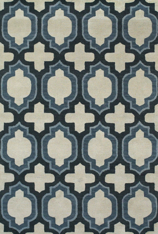 Colonnade Collection Hand Tufted Wool Area Rug In Blue By Bd Fine