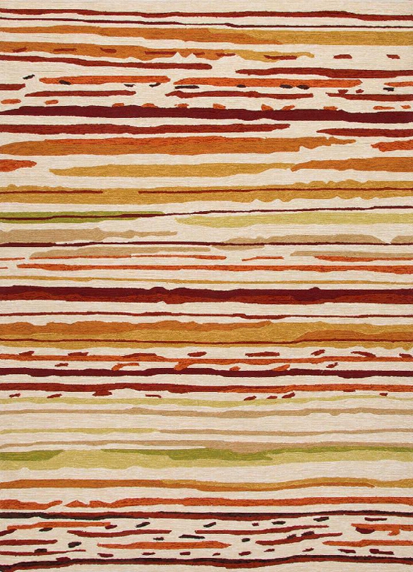 Colours Collection Sketchy Lines Rug In Red & White Design By Jaipur