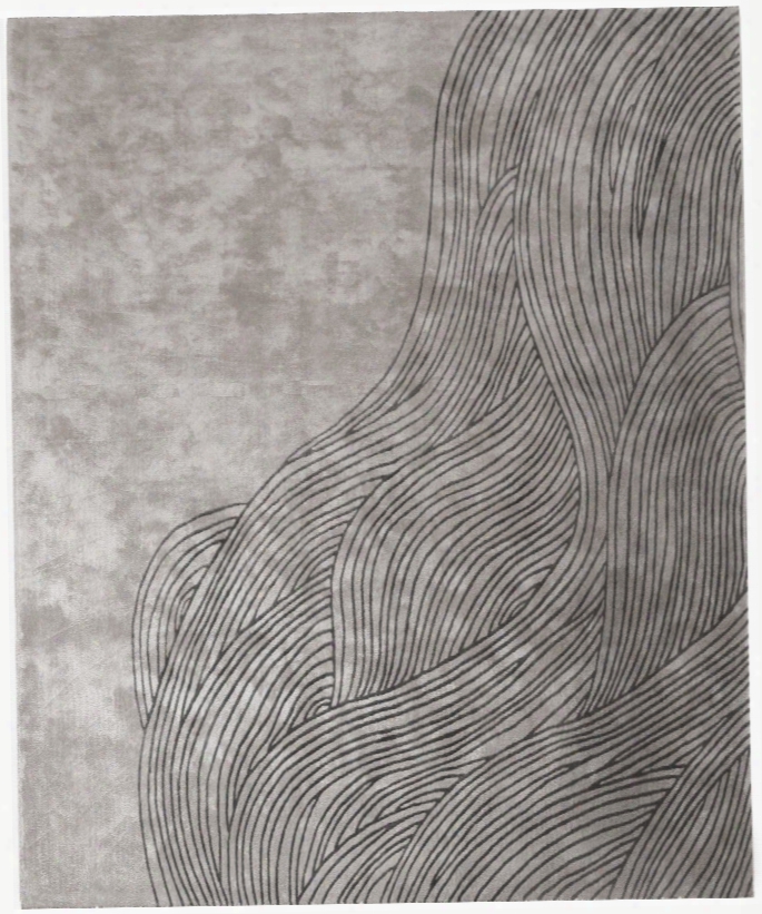 Continua Laguna Hand Tufted Rug In Black Design By Second Studio