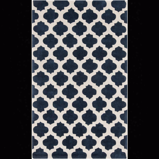 Cosmopolitan Ivory & Navy Rug Design By Surya