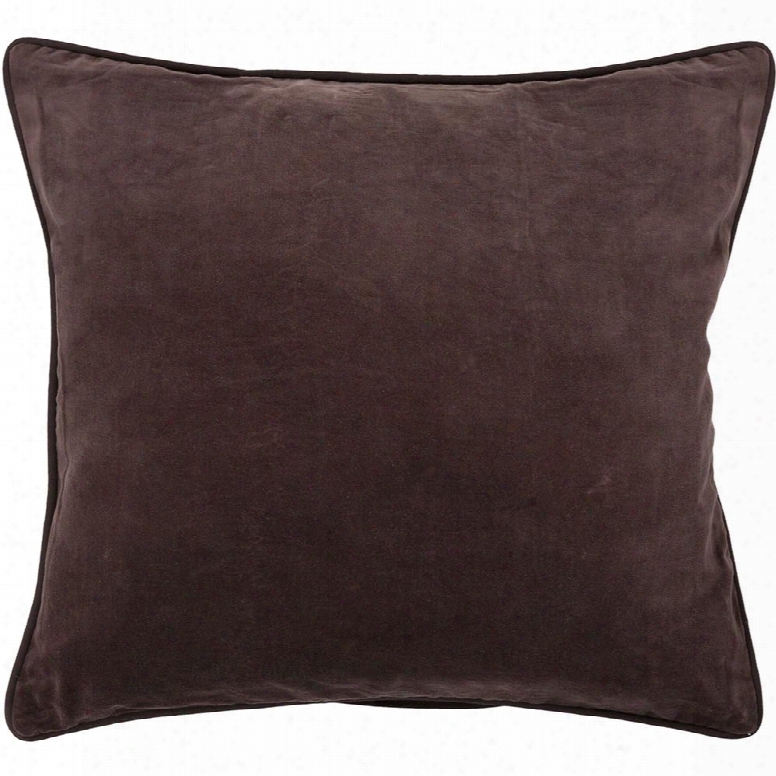 Cotton & Velvet Pillow In Brown Design By Chandra Rugs