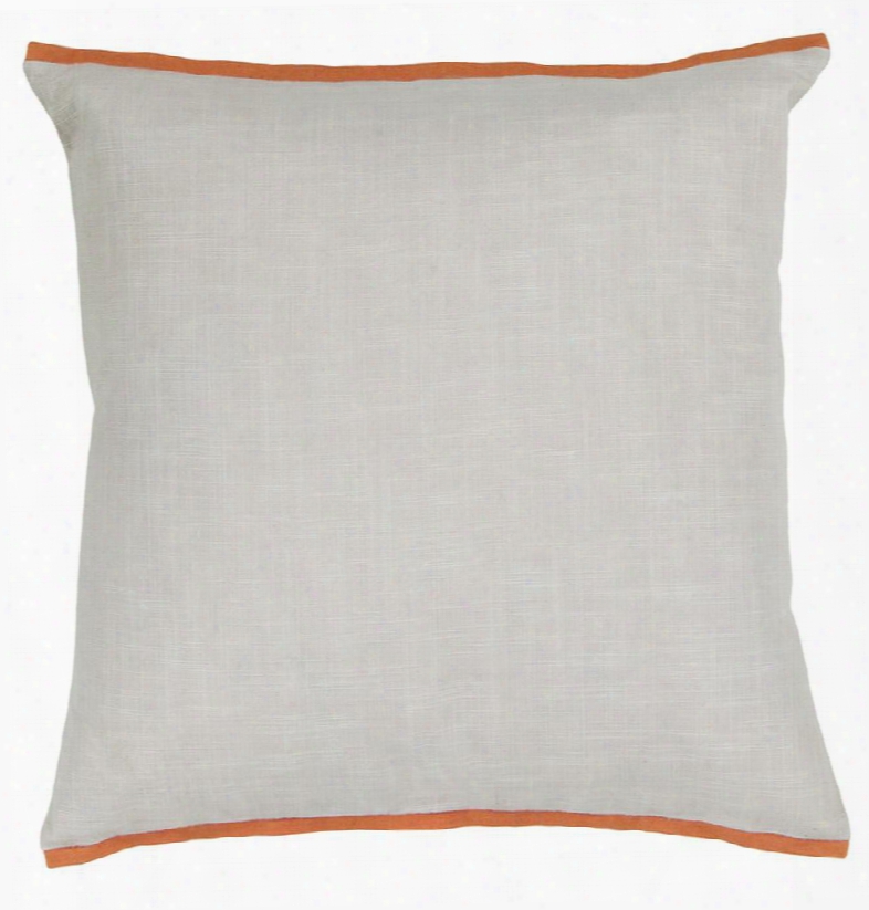 Cotton Pillow In White & Orange Design By Chandra Rugs