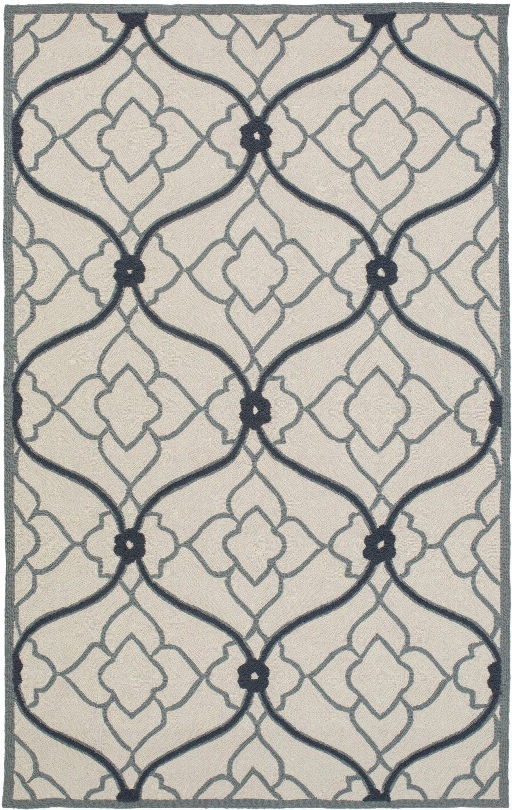 Courtyard Outdoor Rug In Navy & Beige Design By Candice Olson