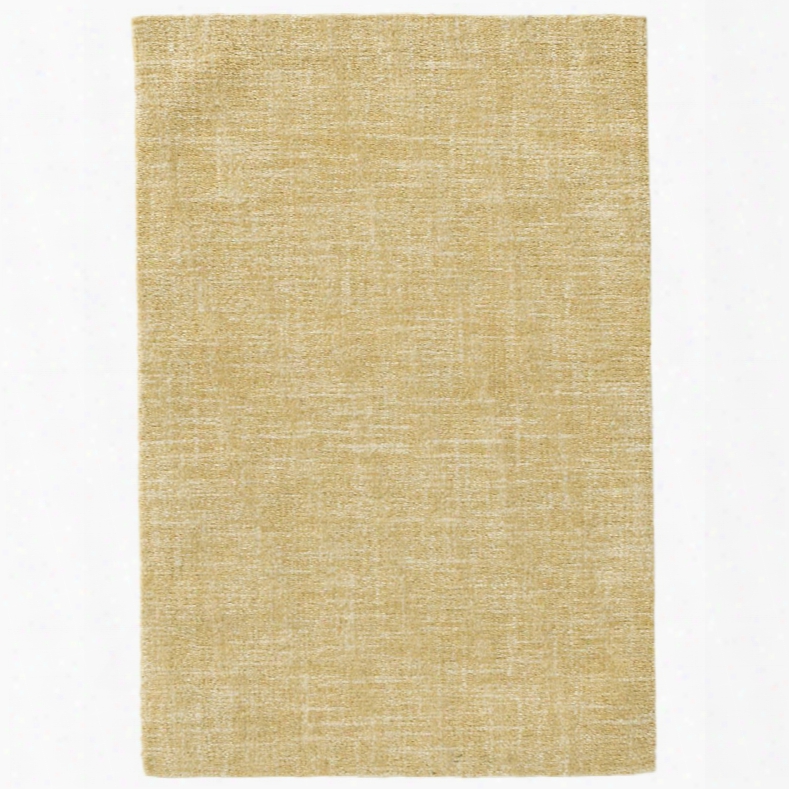 Crosshatch Gold Wool Micro Hooked Rug Design By Dash & Albert