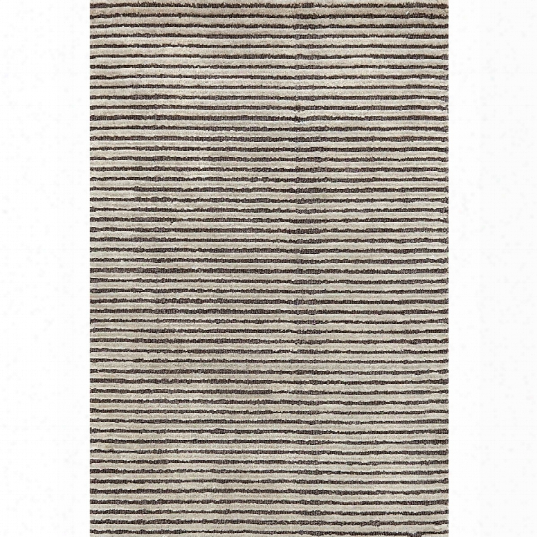 Cut Stripe Grey Hand Knotted Rug Design By Dash & Albert