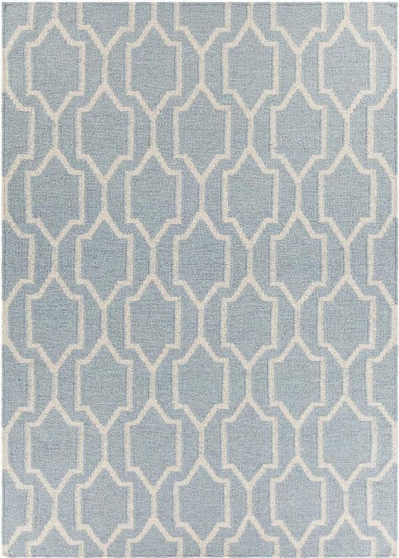 Dacio Collection Hand-woven Area Rug In Blue & White Design By Chandra Rugs