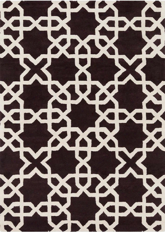 Davin Collection Hand-tufted Area Rug In Brown & White Design By Chandra Rugs