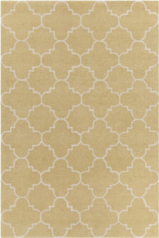 Davin Collection Hand-tufted Area Rug In Yellow & White Design By Chandra Rugs