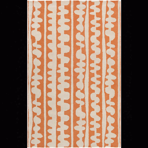 Decorativa Rug In Burnt Orange & Cream Design By Lotta Jansdotter