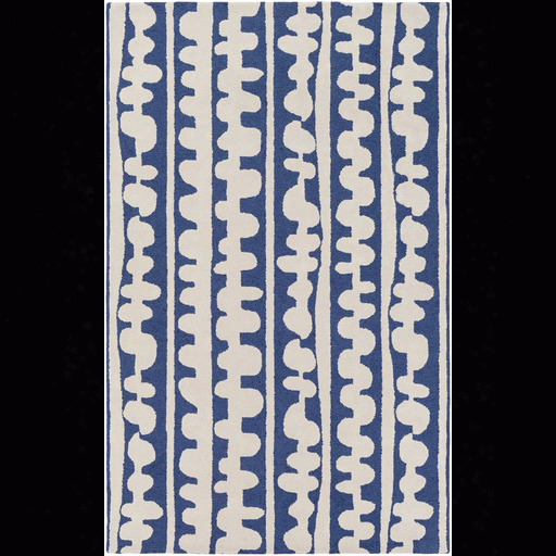 Decorativa Rug In Dark Blue & Cream Design By Lotta Jansdotter