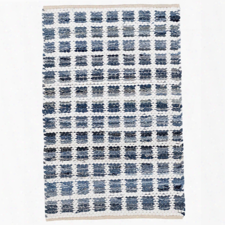 Denim Rag Squares Woven Cotton Rug Design By Dash & Albert