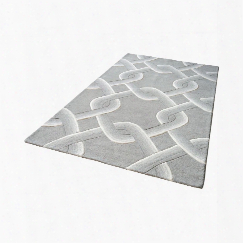 Desna Handtufted Wool Rug In Grey Design By Lazy Susan