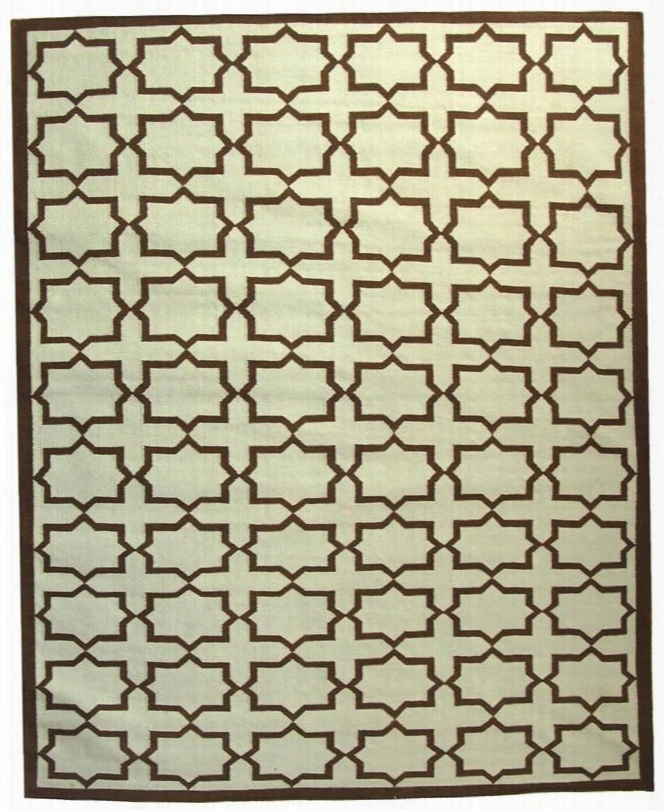 Dhurries Collection Area Rug In Light Blue And Ivory Design By Safavieh