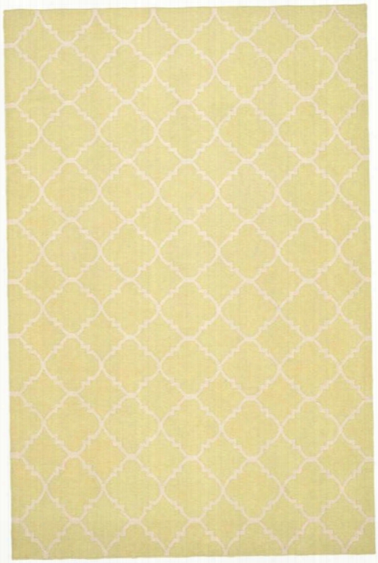 Dhurries Collection Area Rug In Light Green And Ivory - Safavieh