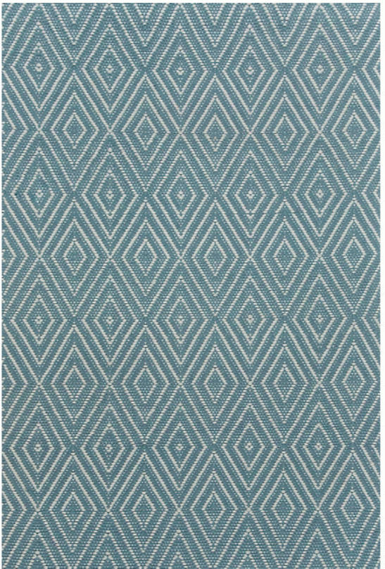 Diamond Slate & Light Blue Indoor/outdoor Rug Design By Dash & Albert