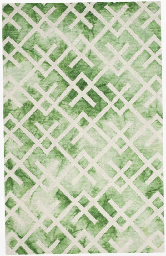 Dip Dye Rug In Green & Ivory Design By Safavieh