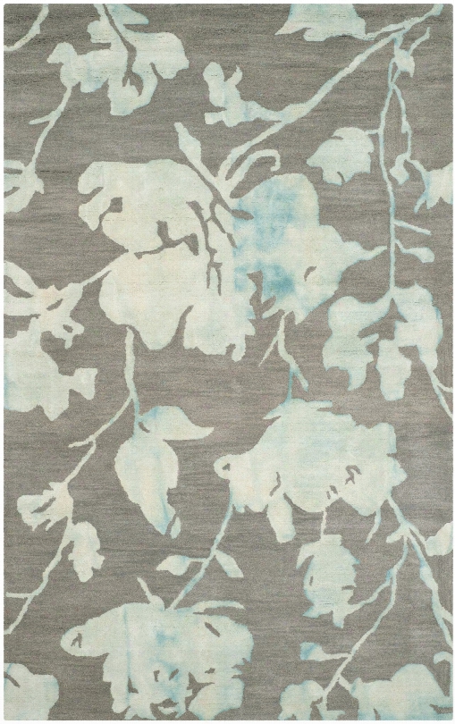 Dip Dye Rug In Grey & Turquoise Design By Safavieh