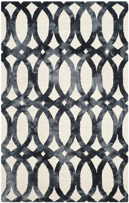 Dip Dye Rug In Ivory & Graphite Design By Safavieh