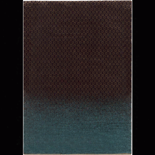 Dipgeo Rug In Dark Brown & Teal Design By Ted Baker