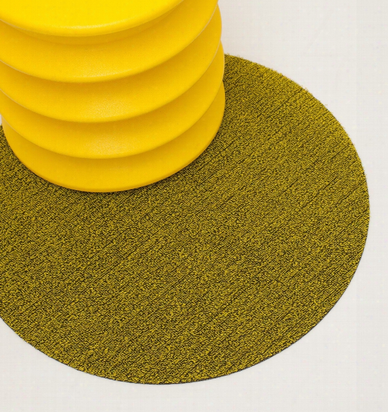 Point Shag Indoor / Outdoor Mat In Citron Design By Chilewich