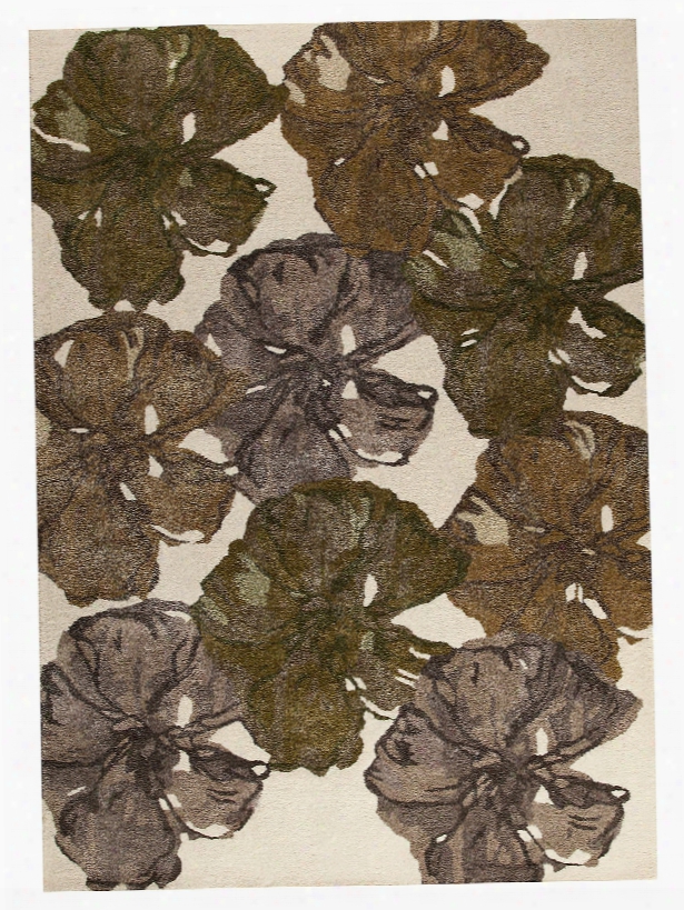 Dublin Floral Collection Wool And Viscose Area Rug In Fall Design By Mat The Basics