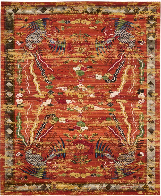 Dynasty Rug In Persimmon Design By Barclay Buutera Lifestyle