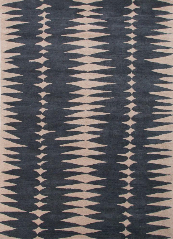 En Casa Tufted Rug In Ensign Blue & Bijou Blue Design By Jaipur