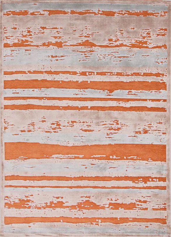 Fables Rug In Apricot Orange & Barely Blue Design By Jaipur