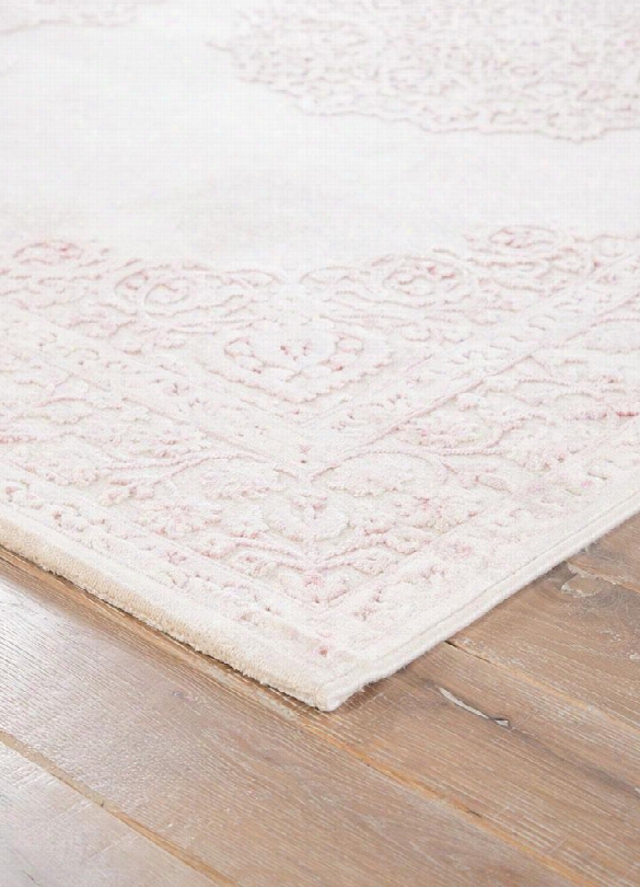 Fables Rug In Bright White & Parfait Pink Design By Jaipur