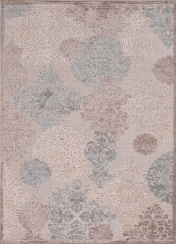 Fables Rug In Light Grey & Barely Blue Design Along Jaipur