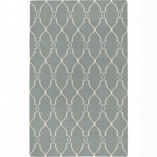 Fallon Wool Area Rug In Slate Blue And Papyrus Design By Jill Rosenwald