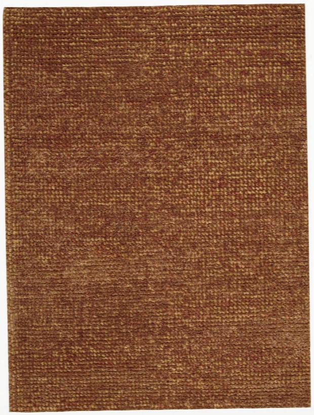 Fantasia Collection Wool Blend Area Rug In Rust Design By Nourison